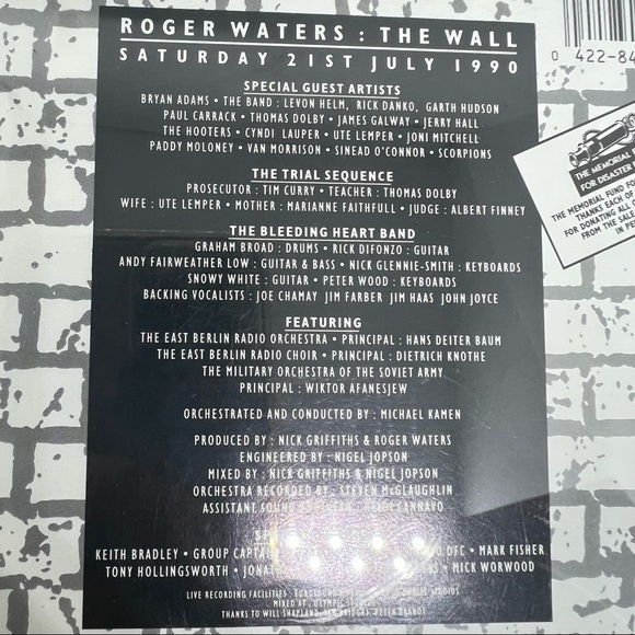 EUC-ROGER Waters (Pink Floyd) The Wall Live in Berlin (2xCDs Set 1990 Mercury - Picture 7 of 11